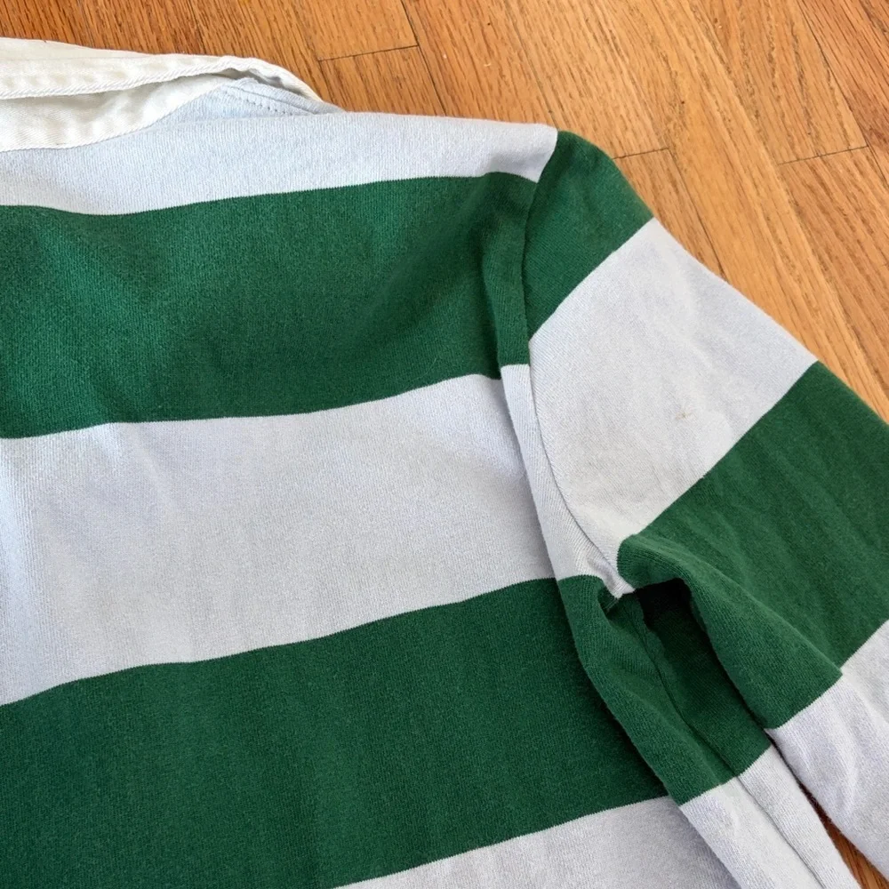 J. Crew Green and Light Blue Rugby Dress